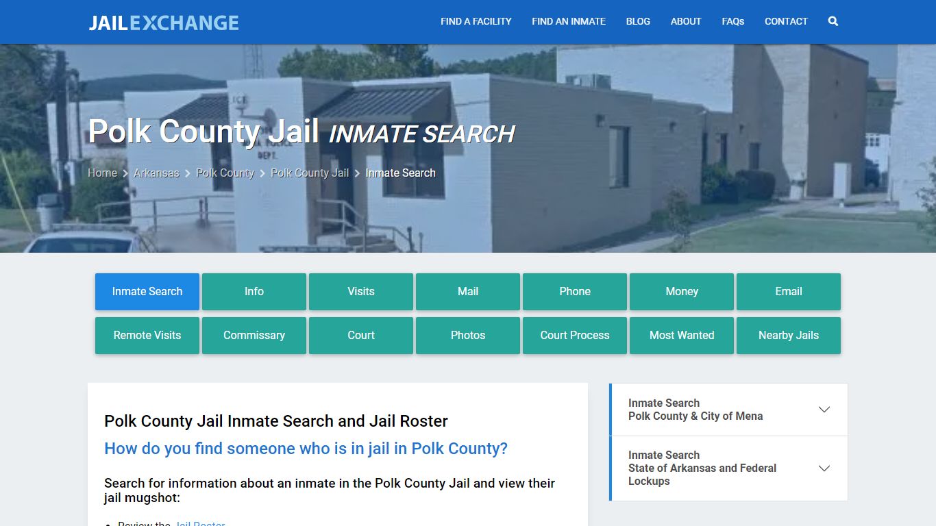 Inmate Search: Roster & Mugshots - Polk County Jail, AR