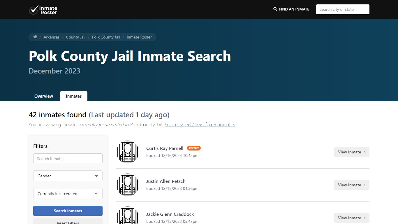 Polk County Jail Inmate Search - InmateRoster.Org