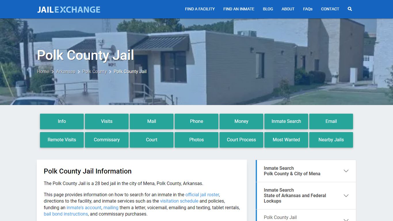Polk County Jail, AR Inmate Search, Information
